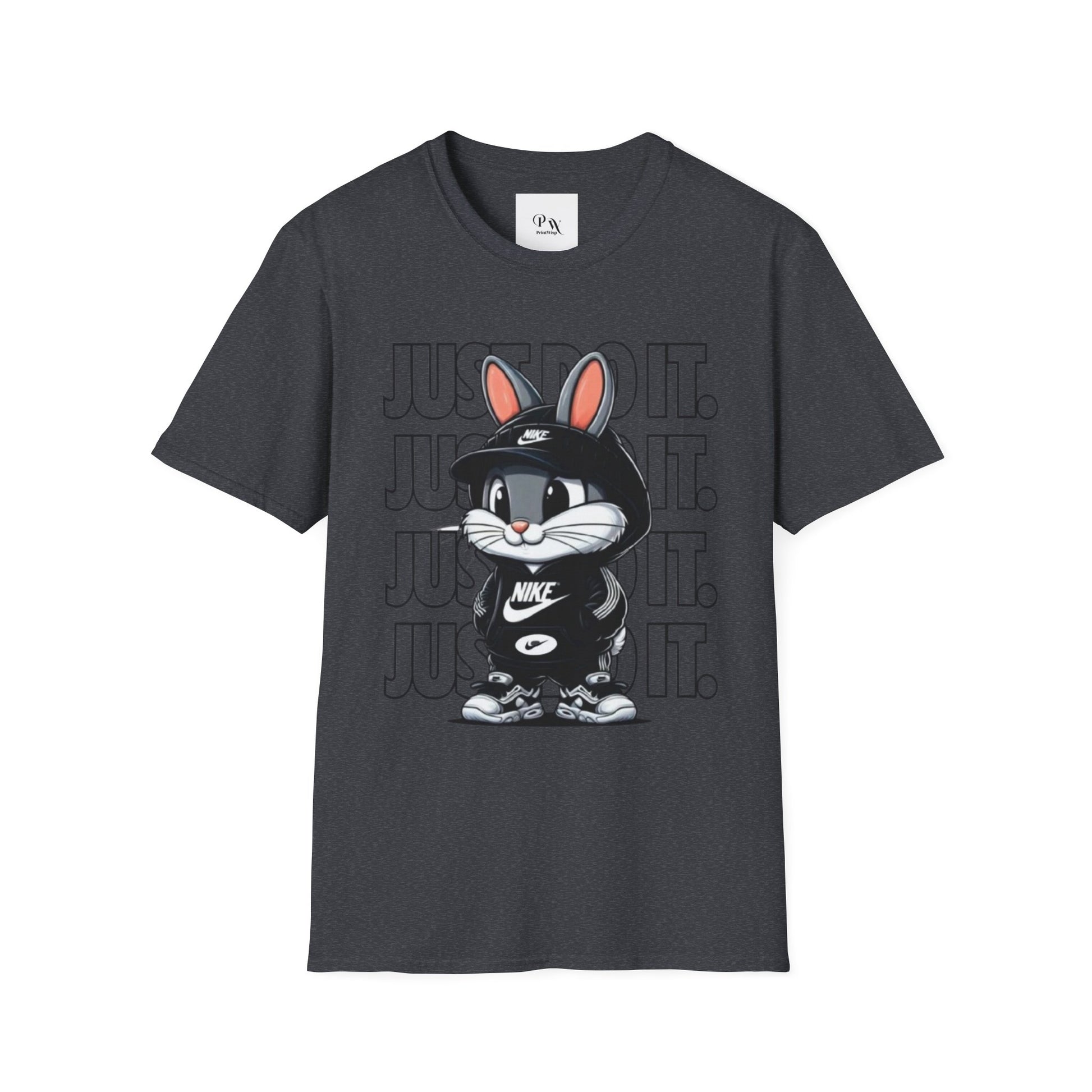 Cool Cartoon Bunny T-Shirt, Streetwear Tee, Casual Unisex Shirt, Gift for Kids & Teens, Perfect for Everyday Wear, Fun Graphic Top