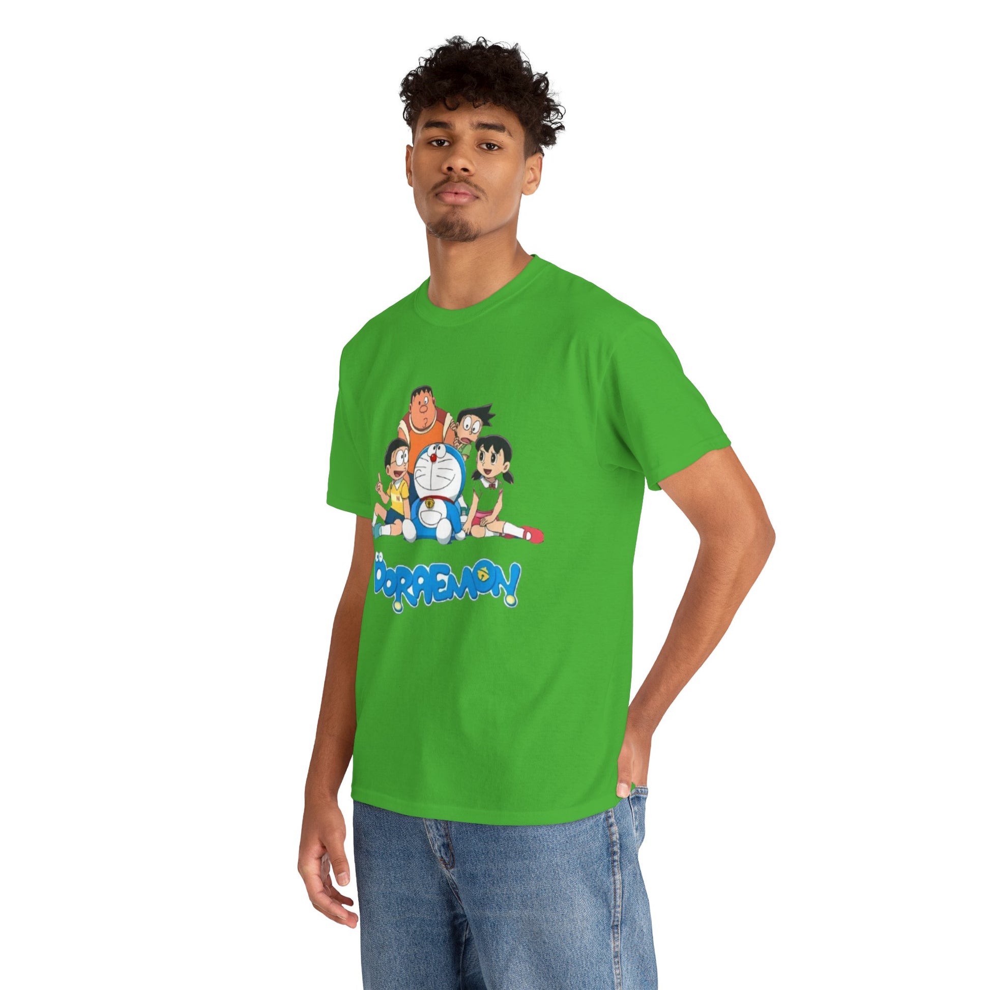 Doraemon Vintage Cartoon Unisex Tee - Nostalgic Gift for Fans, Oversized Cotton Shirt, Anime Merchandise, Casual Wear, Everyday Comfort