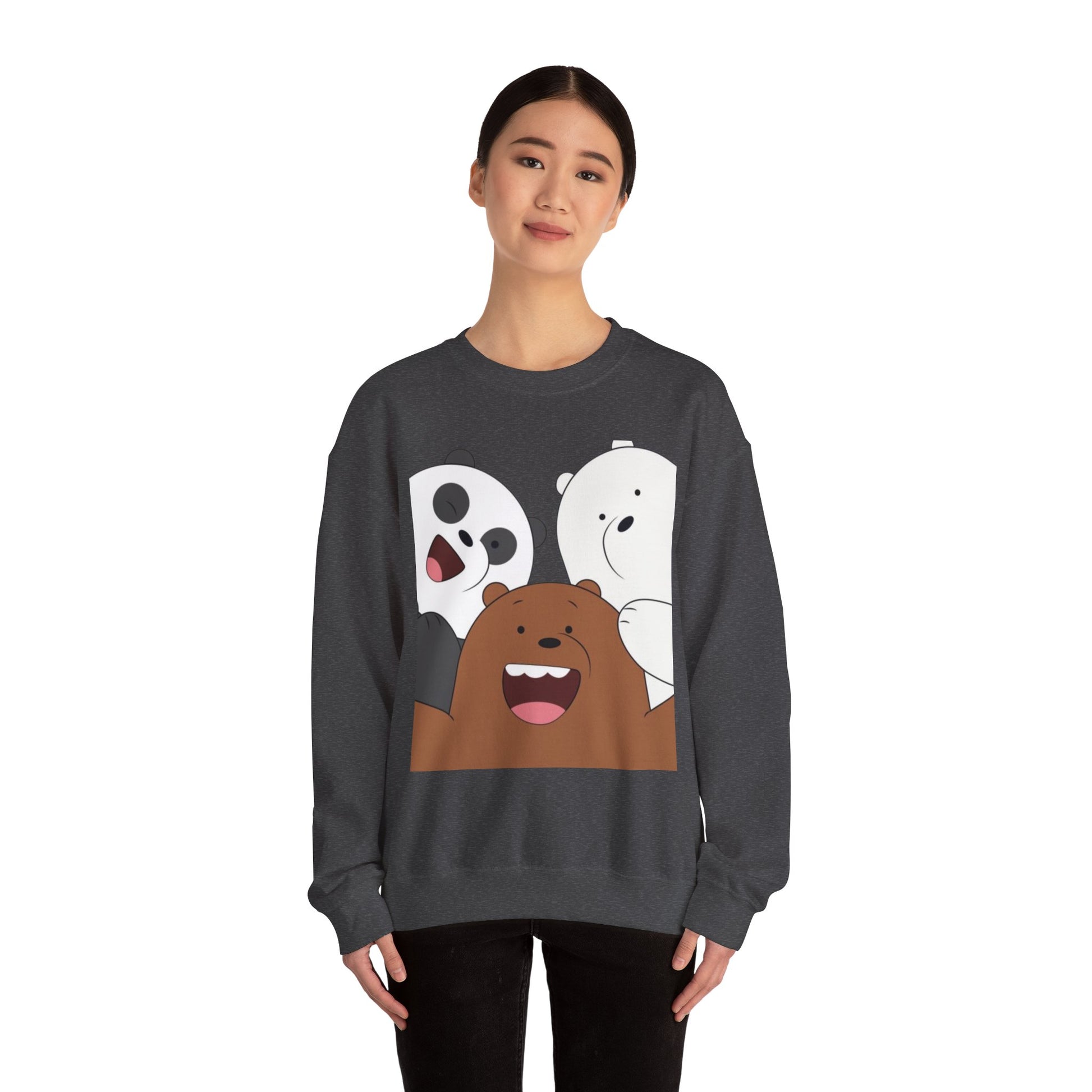 Cute Animal Friends Crewneck Sweatshirt, Cozy Sweatshirt, Gift for Animal Lovers, Funny Crewneck, Cute Cartoon Sweatshirt, Winter Fashion