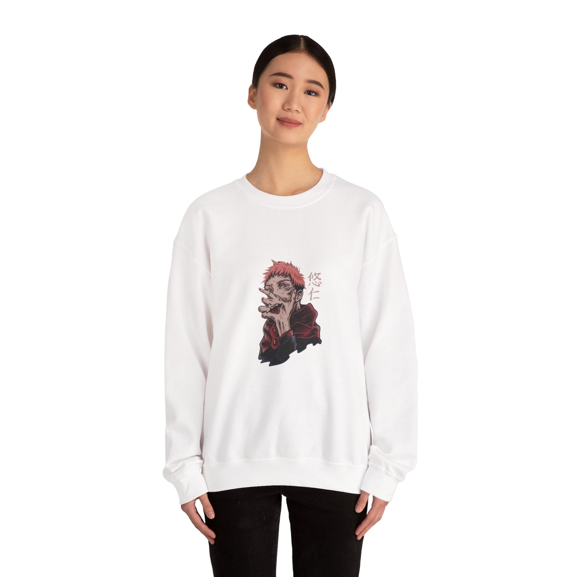 JUJUTSU KAISEN Artistic Unisex Crewneck Sweatshirt, Cozy Streetwear, Graphic Apparel, Gift for Anime Fans, Casual Style, Unique Fashion