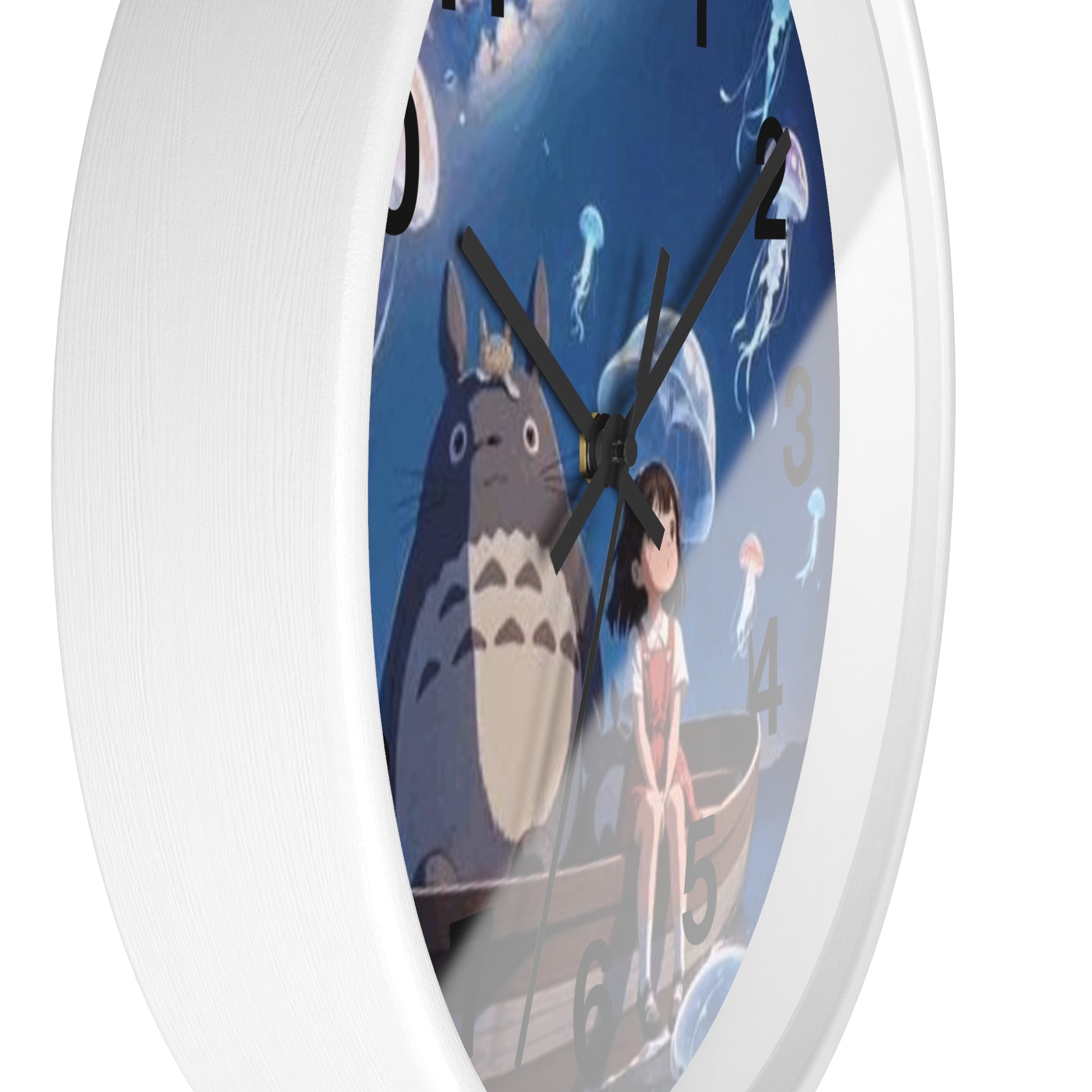 Whimsical Totoro Wall Clock - Anime Inspired Home Decor, Perfect Gift for Studio Ghibli Fans, Kid's Room Decor, Unique Clock