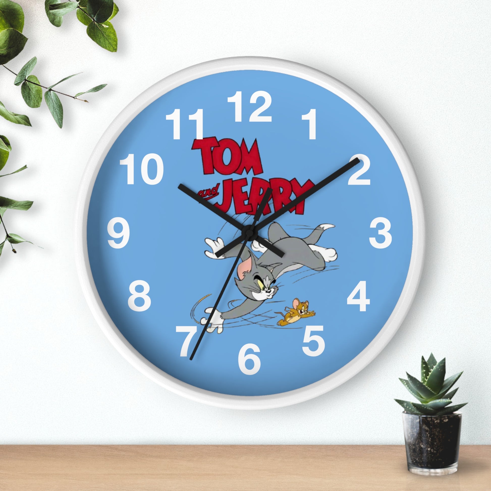 Tom and Jerry Wall Clock, Cartoon Clock, Retro Decor, Kids Room Accessories, Unique Gift, Home Office Wall Art
