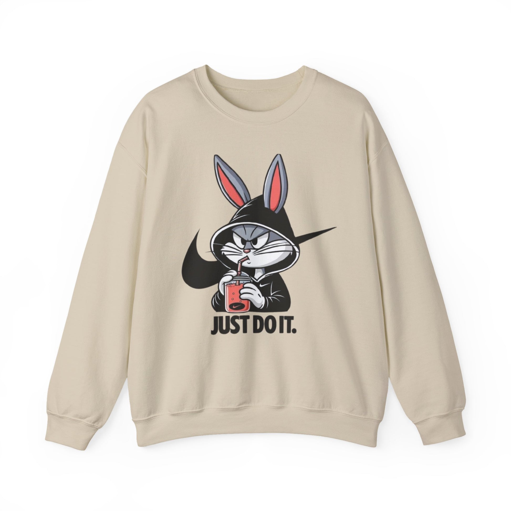 Cool Rabbit Crewneck Sweatshirt, Unisex Sweatshirt, Casual Hoodie, Gift for Him, Cozy Fashionwear