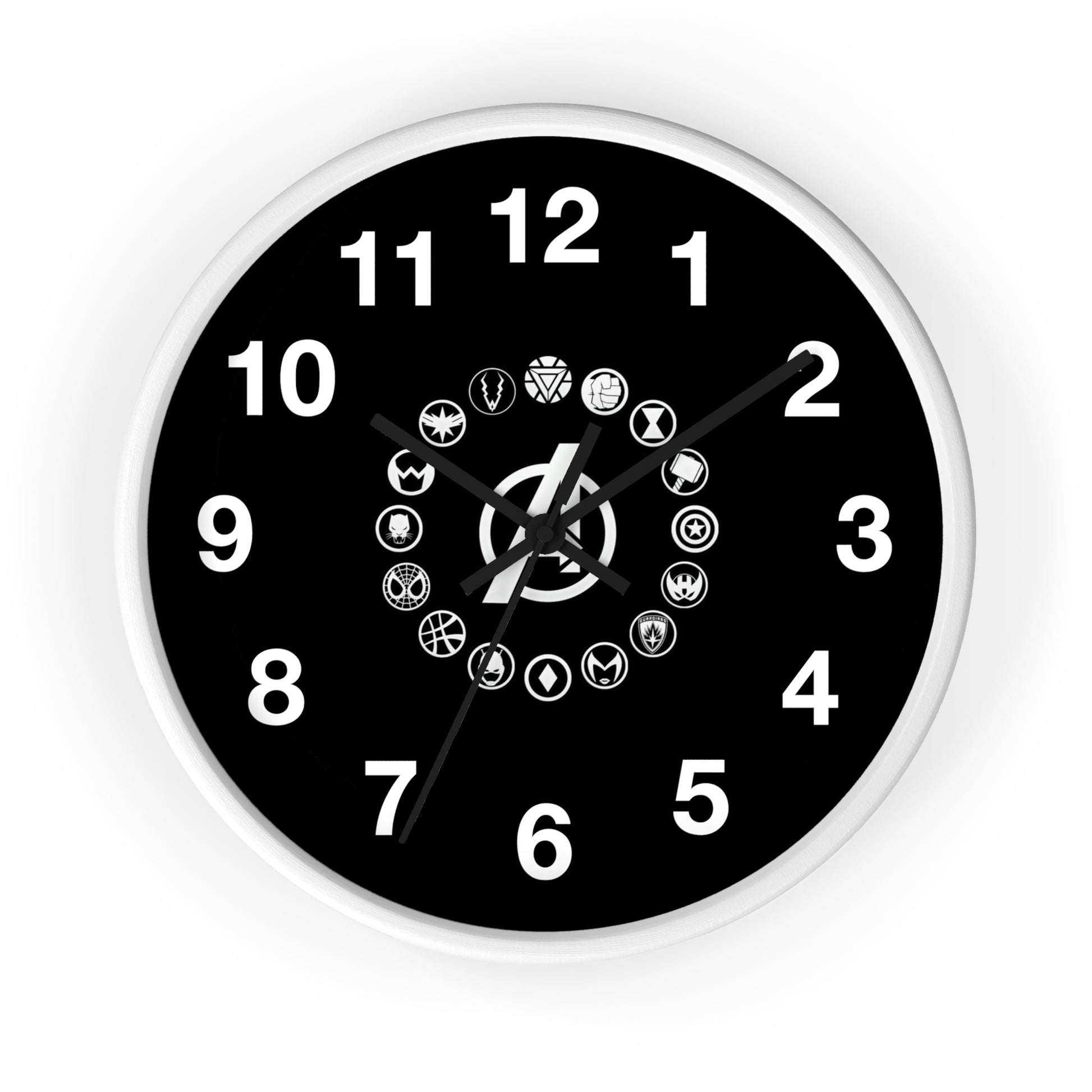 Superhero Wall Clock, Marvel Inspired Timepiece, Unique Gift for Comic Fans, Home Decor, Geeky Wall Art, Kids' Room Accessories