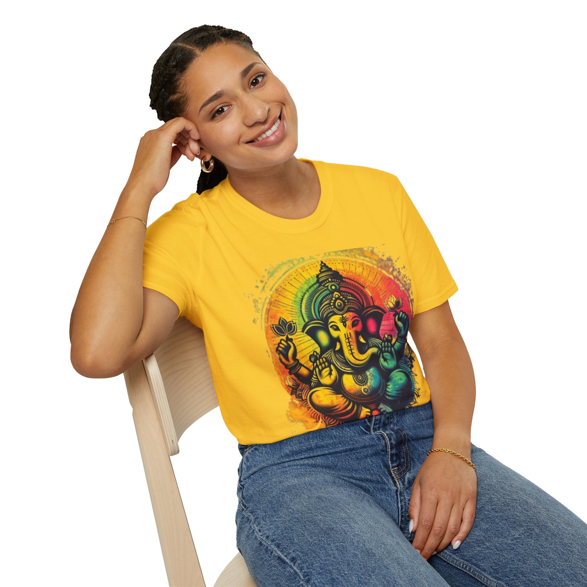 Ganesh T-Shirt, Spiritual Tee, Festival Apparel, Hindu Gifts, Artistic Shirt, Unique Clothing. Can also order in Bulk
