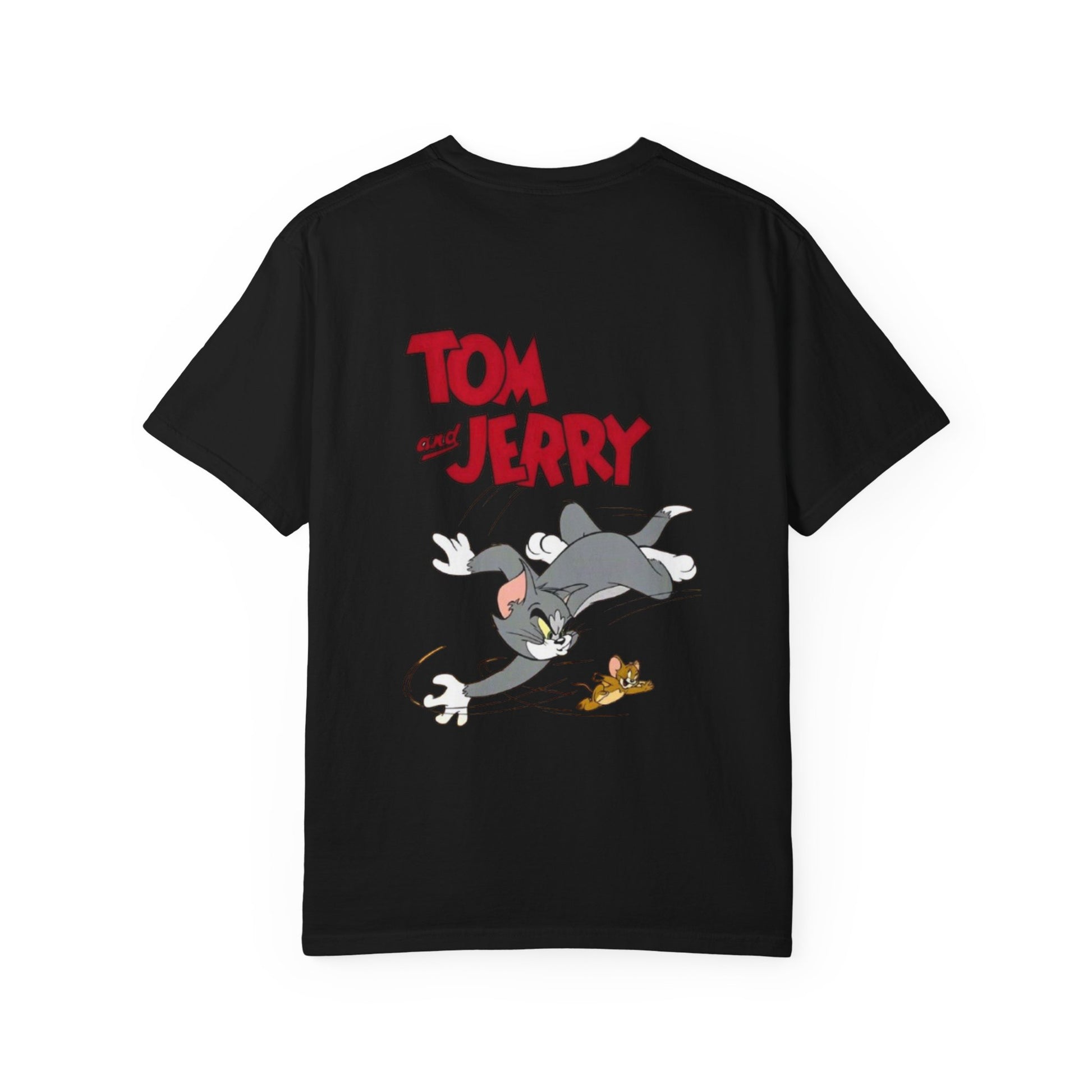 Tom and Jerry Garment-Dyed T-shirt, Cartoon T-shirt, Unisex T-shirt, Funny Shirt, Vintage Cartoon Tee, Gift for Him/Her