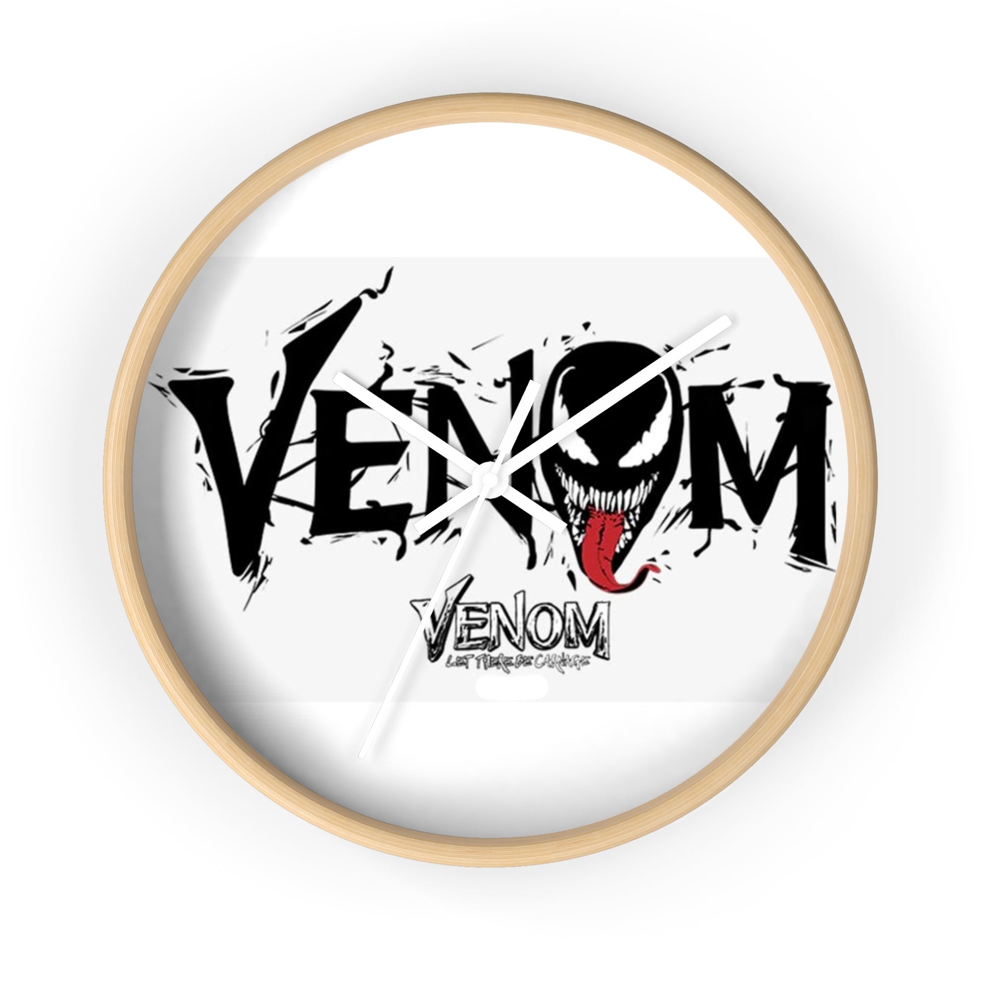 Venom-Inspired Wall Clock for Marvel Fans, Unique Decor, Gift for Comic Lovers, Nerd Room Decor, Stylish Timepiece