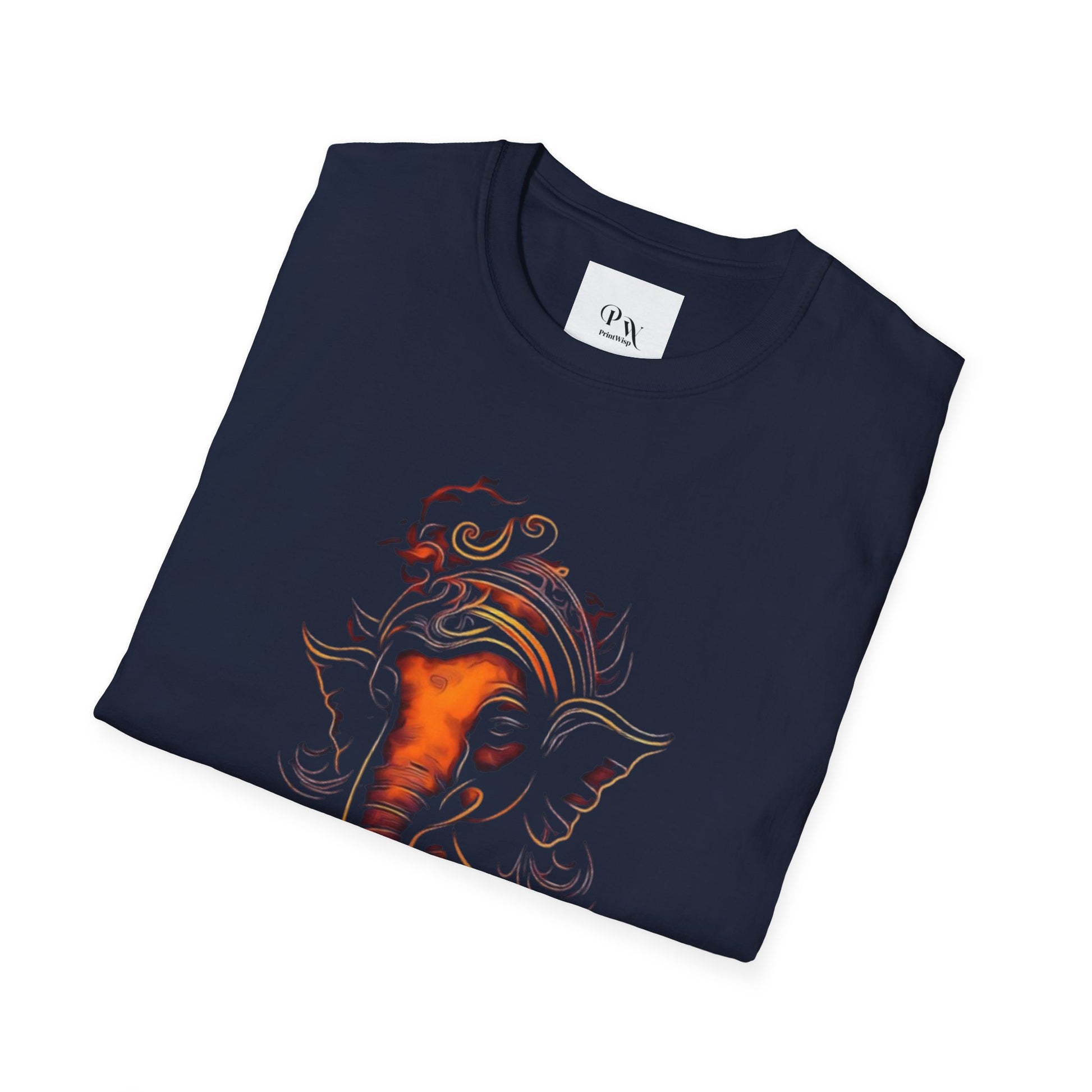 Ganesh T-shirt - Unisex Softstyle T-Shirt, Bohemian Shirt, Festival Wear, Unique Gift, Spiritual Fashion