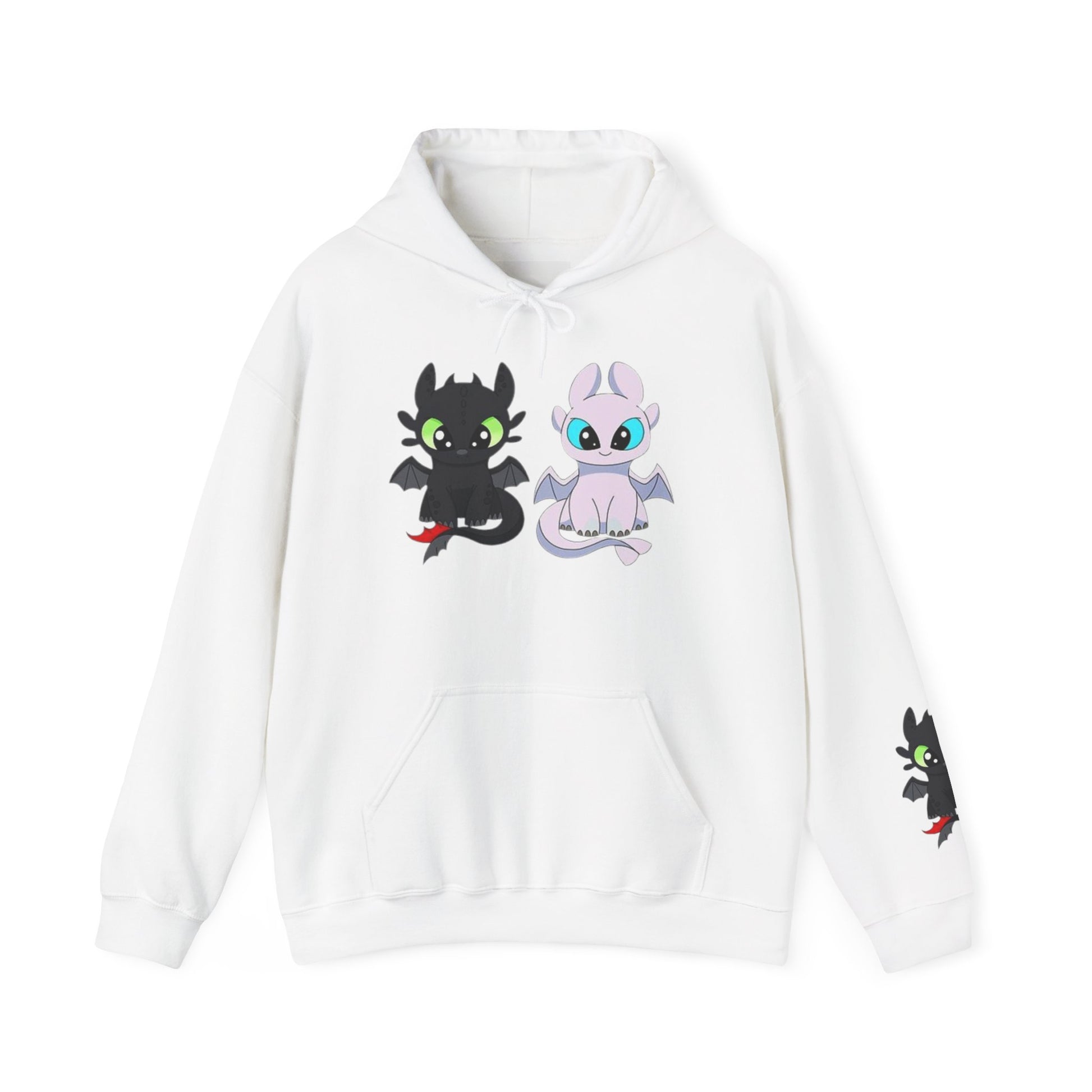 Cute Dragon & Monster Unisex Hoodie, Cozy Sweatshirt for Kids and Adults, Funny Gift for Halloween, Anime Lovers, Stylish Casual Wear