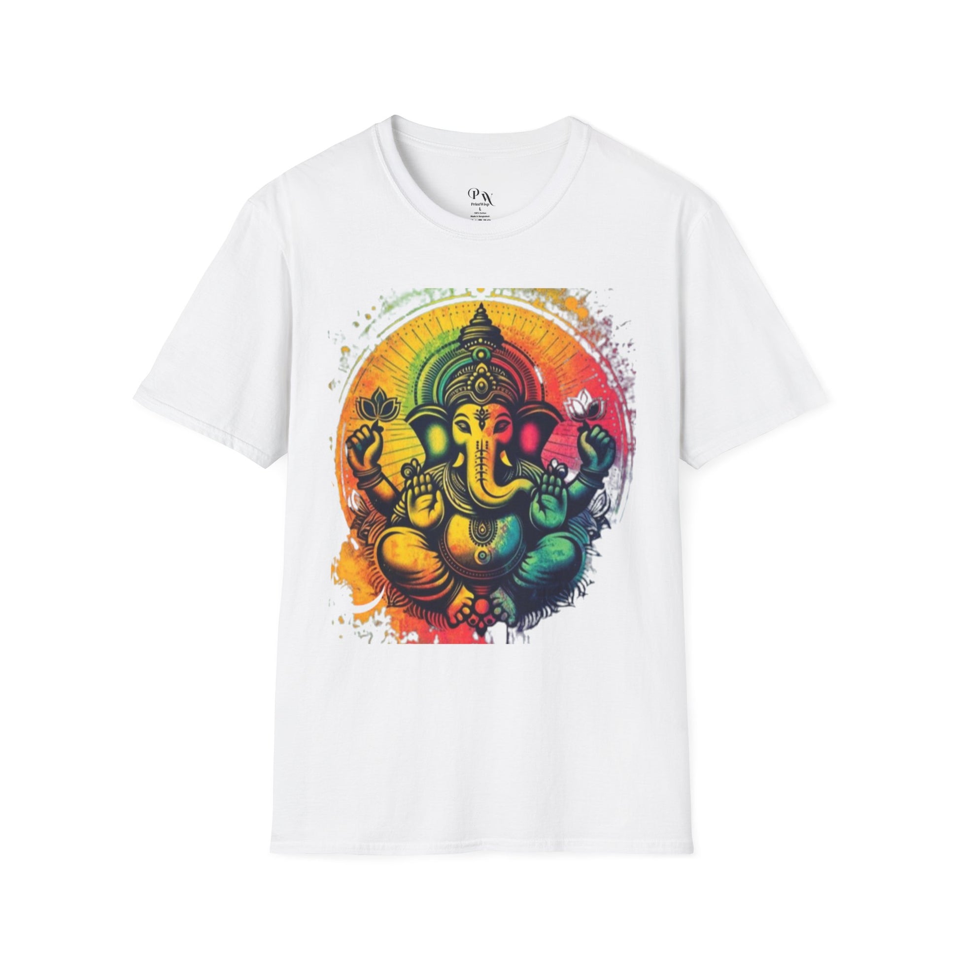 Ganesh T-Shirt, Spiritual Tee, Festival Apparel, Hindu Gifts, Artistic Shirt, Unique Clothing. Can also order in Bulk