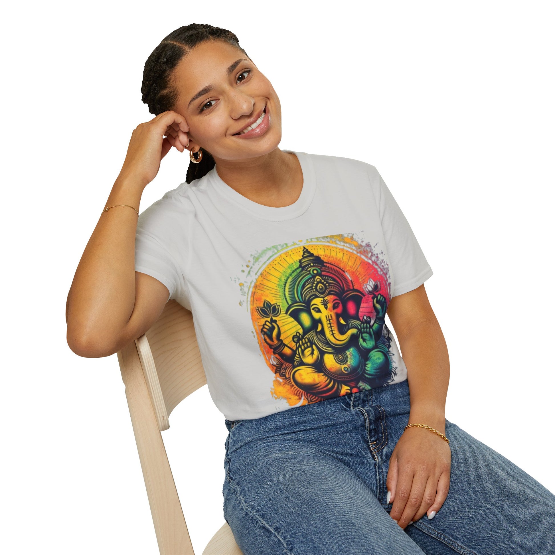 Ganesh T-Shirt, Spiritual Tee, Festival Apparel, Hindu Gifts, Artistic Shirt, Unique Clothing. Can also order in Bulk