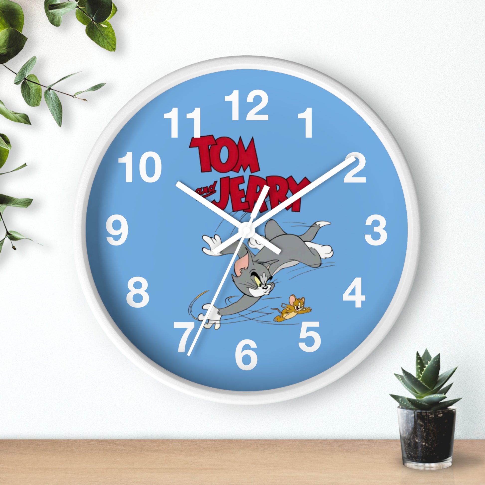 Tom and Jerry Wall Clock, Cartoon Clock, Retro Decor, Kids Room Accessories, Unique Gift, Home Office Wall Art