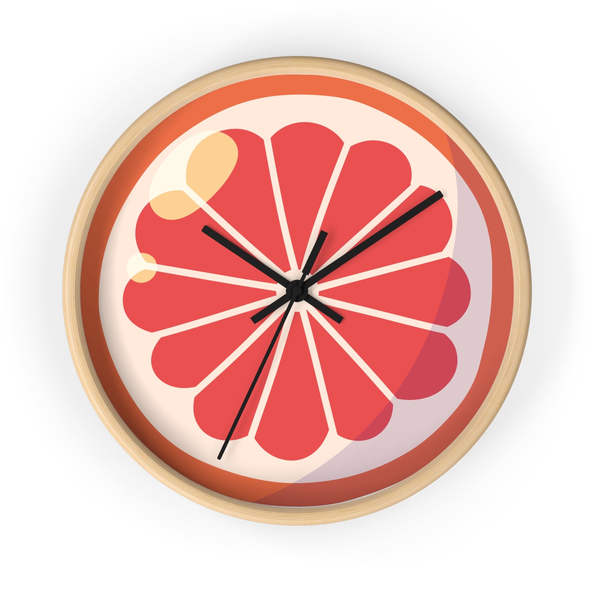 Vibrant Grapefruit Wall Clock | Home Decor, Modern Design, Gift for Her, Kitchen Art, Unique Timepiece