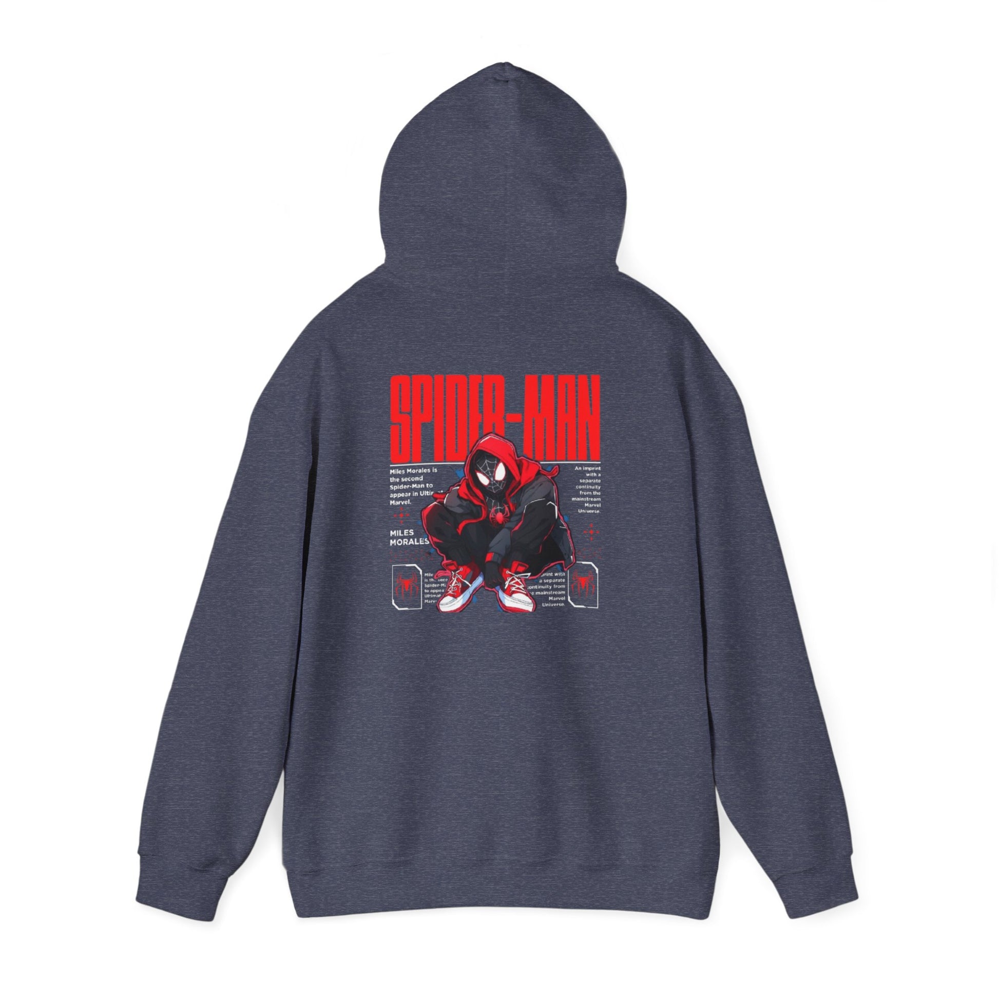 Spider-Man Inspired Heavy Blend Hoodie for Fans, Graphic Sweatshirt for Comic Lovers, Unisex Movie Apparel, Gift Idea for Birthdays, Cosplay