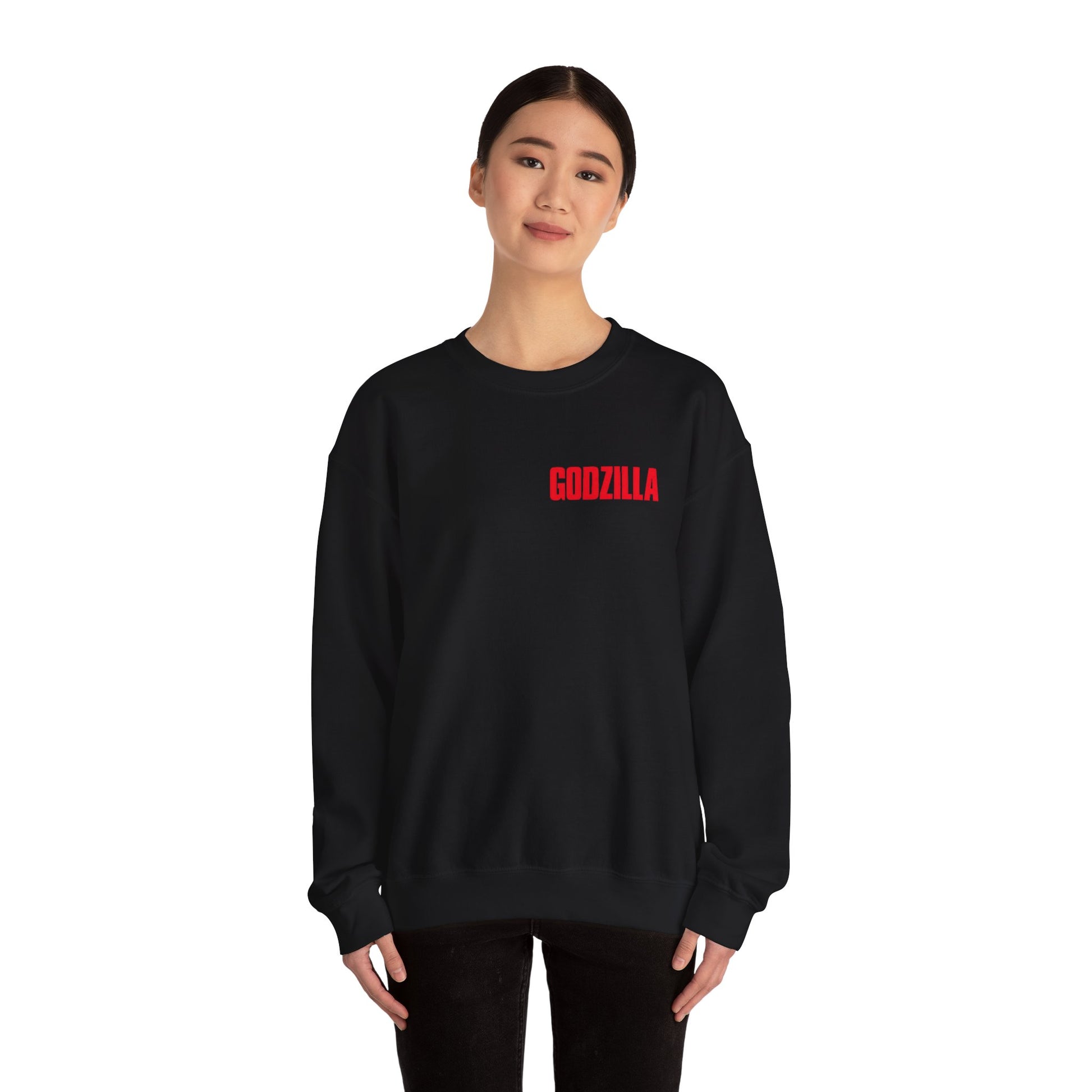 Godzilla Unisex Heavy Blend Crewneck Sweatshirt, Casual Wear, Movie Merch, Gift for Fans, Cozy Layering for All Seasons, Unique Streetwear