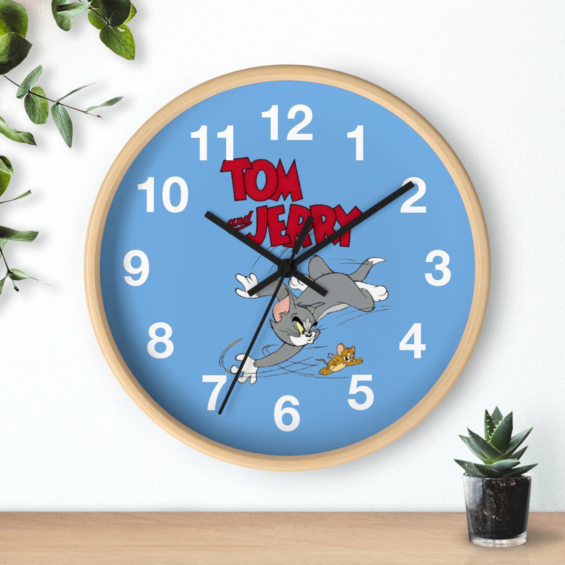 Tom and Jerry Wall Clock, Cartoon Clock, Retro Decor, Kids Room Accessories, Unique Gift, Home Office Wall Art